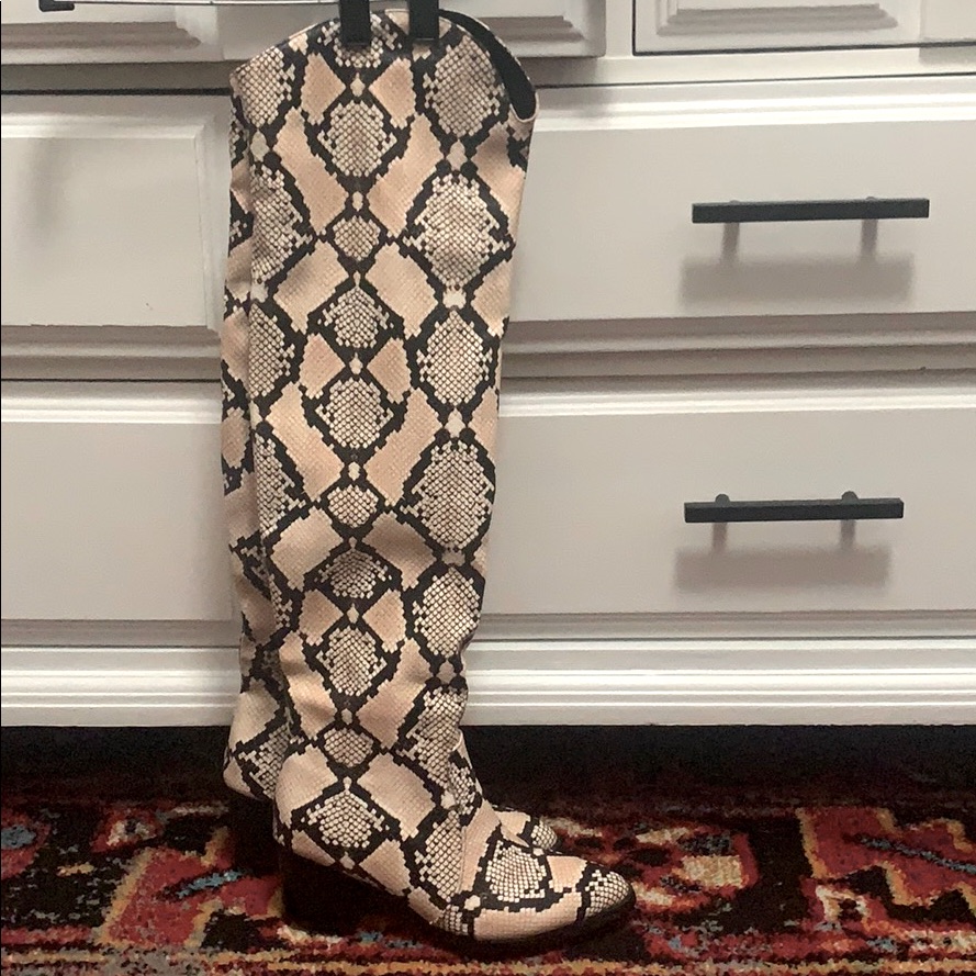 Python Over The Knee Boots